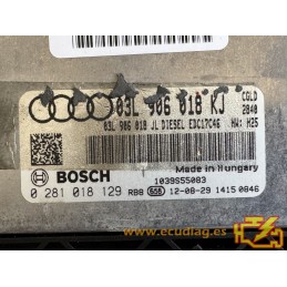 ECU BOSCH EDC17C46-2.22 0281018129 AUDI A4 III (8K) 2.0 TDI 120KW 163CV CGLD 03L906018JL / SW 03L906018KJ 2840 - 1037522910