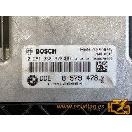 BOSCH EDC17C50-3.58 0281030978 BMW F31 320D VI 2.0D 135KW 184CV N47D20C AT 8579478 13618579478 / SW 00000C64151E03 - 1037538407
