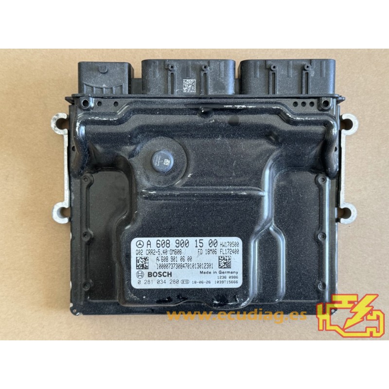 ECU BOSCH MD1CS006 0281034280 MERCEDES W177 A180 IV 1.5 CDI 85KW 115CV L4 8V K9K  608915 AT A6089001500 / SW 10SW036015