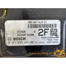 ECU BOSCH MD1CS006 0281036484 RENAULT EXPRESS II 1.5 DCI 70KW 95CV L4 8V K9K872 MT 237104328S 2F / SW 237016418S - 10SW084527