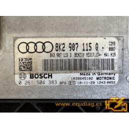 ECU BOSCH MED17.1 0261S04383 AUDI A5 I (8T) 2.0 TFSI 133KW 180CV L4 16V CDNB AT 8K2907115D / SW 8K2907115AH 0002 - 1037512962
