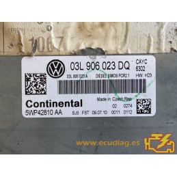 ECU CONTINENTAL SIMOS PCR2.1 5WP42810AA VW GOLF VI 1.6 TDI 105HP CAYC 03L906023A 03L906023DQ / SW 03L997557R 9984 - CASM2P20.DAT