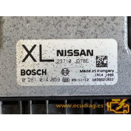 ECU BOSCH EDC16CP33-6.7 0281014859 NISSAN QASHQAI I (J10) 2.0 DCI 110KW 150HP L4 16V M9R 23710JD78E / SW 23710EY34B - 1037537827
