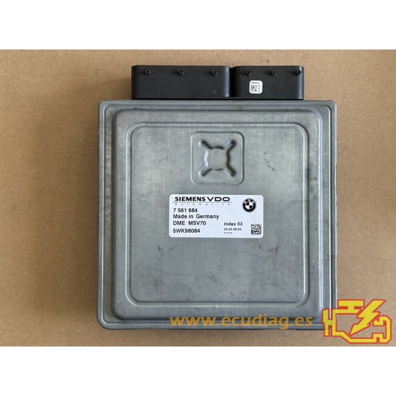 ECU SIEMENS VDO MSV70 5WK98084 BMW E60 525i V 2.5i 160KW 218CV AT 7561684 / SW 7574921 - CA9PP91L.DAT ECU SIEMENS VDO MSV70 5WK98084 BMW E60 525i V 2.5i 160KW 218CV AT 7561684 / SW 7574921 - CA9PP91L.DAT