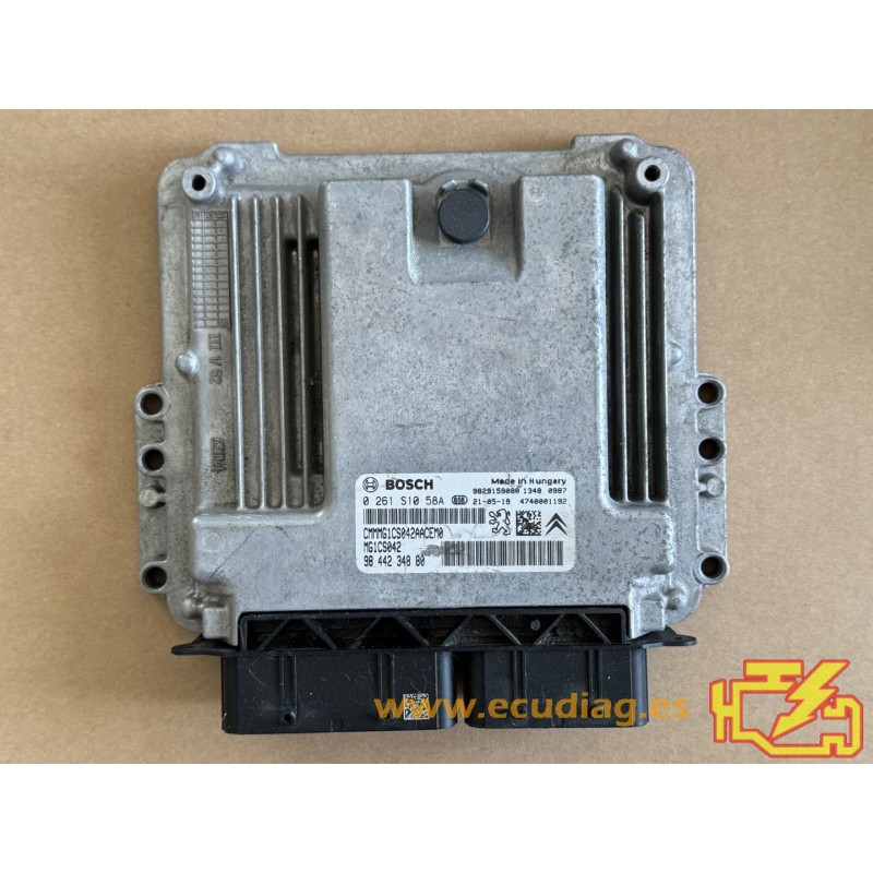 ECU BOSCH MG1CS042 0261S1058A PSA 9844234880 ECU BOSCH MG1CS042 0261S1058A PSA 9844234880