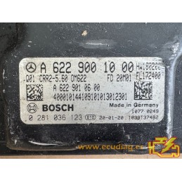 ECU BOSCH MD1CS006 0281036123 MERCEDES W447 VITO III 1.7 CDI 75KW 102CV L4 16V R9N 622851 MT A6229001000 / SW 10SW054483