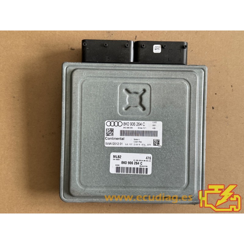 ECU MOTOR CONTINENTAL SIMOS 12.1 5WA1201201 AUDI 8K0906264 / SW 8K0906264C 0001 ECU MOTOR CONTINENTAL SIMOS 12.1 5WA1201201 AUDI 8K0906264 / SW 8K0906264C 0001