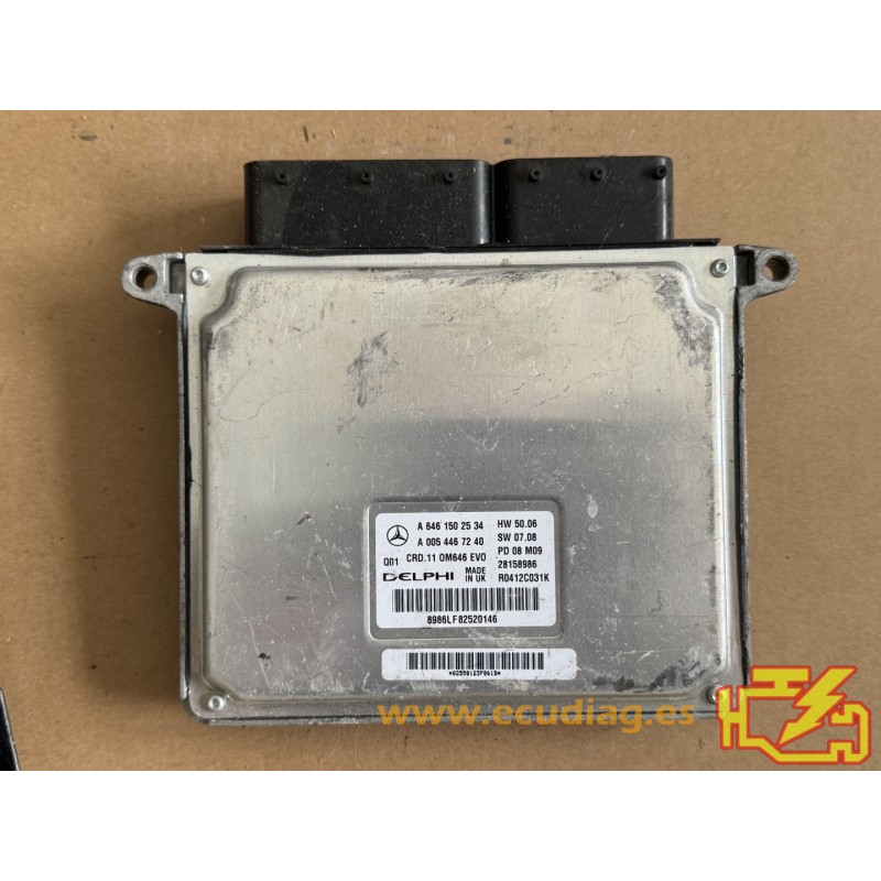 ECU MOTOR DELPHI CRD.11 28158986 R0412C031K MERCEDES A6461502534 A0054467240 ECU MOTOR DELPHI CRD.11 28158986 R0412C031K MERCEDES A6461502534 A0054467240