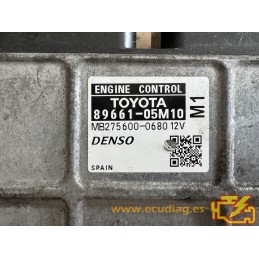 ECU DENSO MB275600-0680 TOYOTA AVENSIS III (T27) 1.8 VVT-i 108KW 146CV L4 16V 2ZR 89661-05M10 / CON INMOVILIZADOR ANULADO