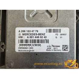 ECU SIEMENS VDO SIM266 5WK90921 MERCEDES A2661534779 HW A0014460240