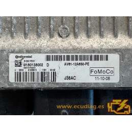 ECU CONTINENTAL SID807EVO S180138002D MAZDA 3 II 1.6 CITD 84KW 115CV Y6 AV61-12A650-PE / SW AV61-14C204-PH