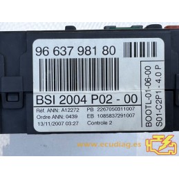 BSI 2004 P02-00 VALEO A12272 PEUGEOT 308 I (T7) 9663798180 / SW 9667085080 - VIRGIN