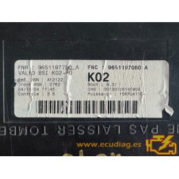 BSI K02-00 VALEO A12122 PSA 9651197080A 9651197780A