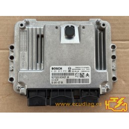 ECU BOSCH EDC16C34-4.11 0281013872 PEUGEOT 308 1.6 HDI 110CV 9664843780 / SW 9666728580 - 1037398207 - CON INMOVILIZADOR ANULADO