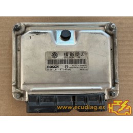 ECU BOSCH EDC15P+22.3.2 0281011075 VW POLO IV (9N) 1.9 TDI 100CV 038906019JK / SW 1558 - 1037363985 - CON INMOVILIZADOR ANULADO