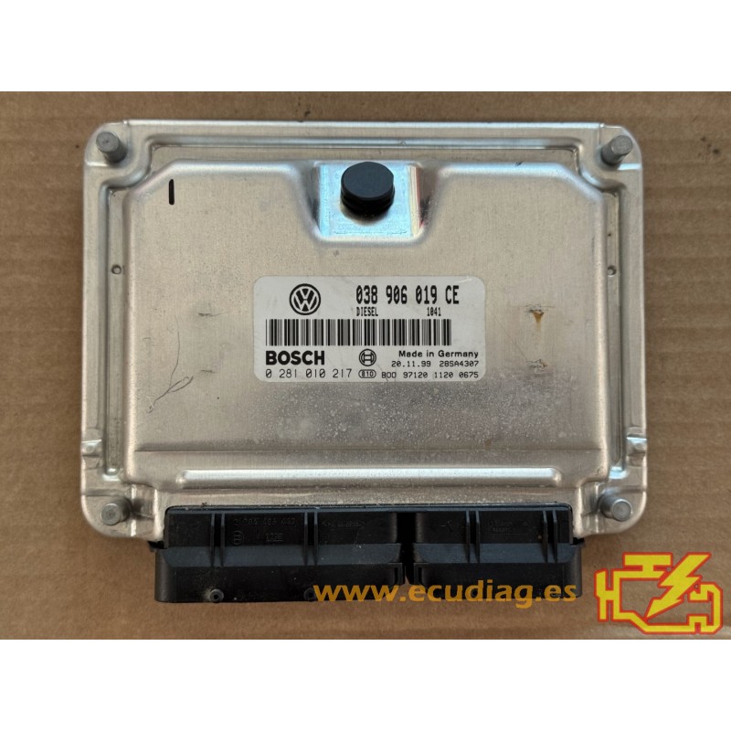 ECU BOSCH EDC15P+22.3.2 0281010217 VW PASSAT 1.9 TDI 115CV 038906019CE / SW 1041 - 1037352903 - WITH DISABLED IMMOBILIZER ECU BOSCH EDC15P+22.3.2 0281010217 VW PASSAT 1.9 TDI 115CV 038906019CE / SW 1041 - 1037352903 - WITH DISABLED IMMOBILIZER