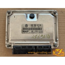 ECU BOSCH EDC15P+22.4.2 0281011244 SEAT IBIZA III / CORDOBA II 1.4TDI 75CV 045906019BG / SW 5180 - 1037368177 - CON INMO ANULADO