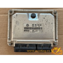 ECU BOSCH EDC15P+22.4.2 0281010503 VW POLO III (6N) 1.4 TDI 75CV 045906019AB / SW 1210 - 1037354620 - CON INMOVILIZADOR ANULADO