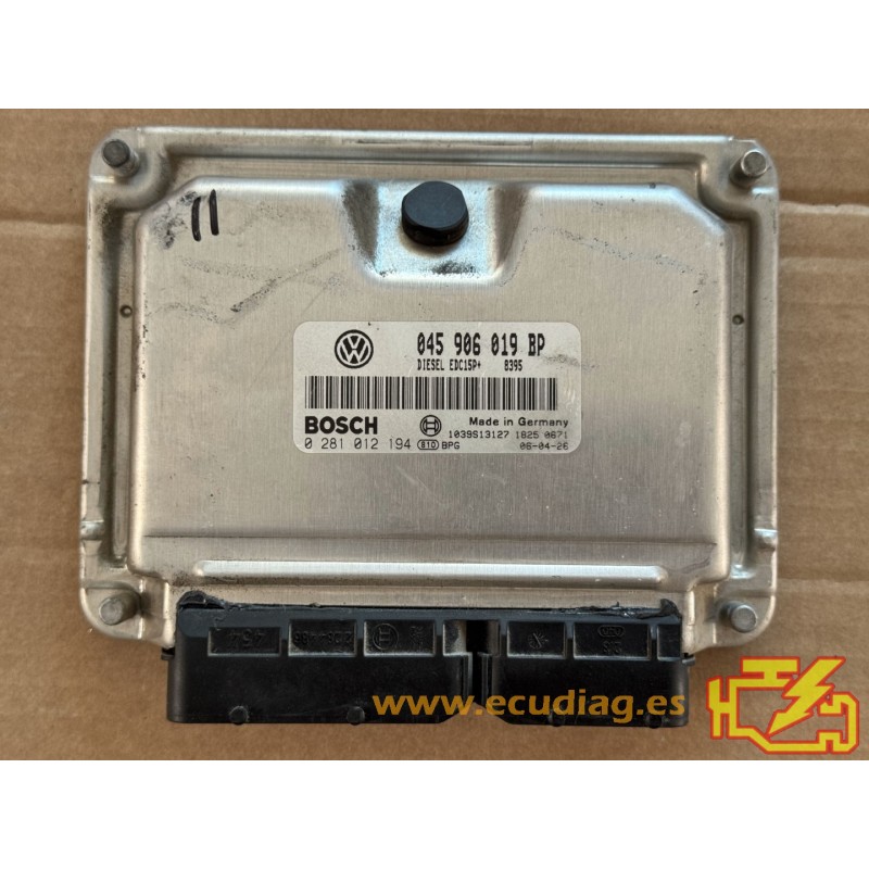 ECU BOSCH EDC15P+23.4.2 0281012194 VW POLO IV (9N) 1.4 TDI 51KW 70CV 045906019BP / SW 8395 - 1037378832 - CON INMO ANULADO ECU BOSCH EDC15P+23.4.2 0281012194 VW POLO IV (9N) 1.4 TDI 51KW 70CV 045906019BP / SW 8395 - 1037378832 - CON INMO ANULADO