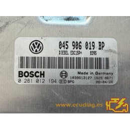 ECU BOSCH EDC15P+23.4.2 0281012194 VW POLO IV (9N) 1.4 TDI 51KW 70CV 045906019BP / SW 8395 - 1037378832 - CON INMO ANULADO