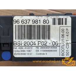 BSI 2004 P02-00 VALEO A12272 PEUGEOT 308 I (T7) 9663798180 / SW 9667085080 - VIRGIN