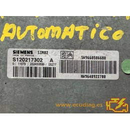 GEARBOX ECU SIEMENS SIM82 S120217302A PEUGEOT 1007 1.4i HW 9640922780 SW 9660586680