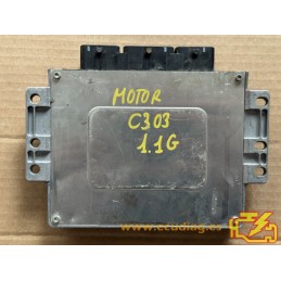 ECU SAGEM S2PM-380 21584228-3 CITROEN C3 I 1.1i 44KW 60HP HW 642222380 SW 9650825180 - WITH DISABLED IMMOBILIZER