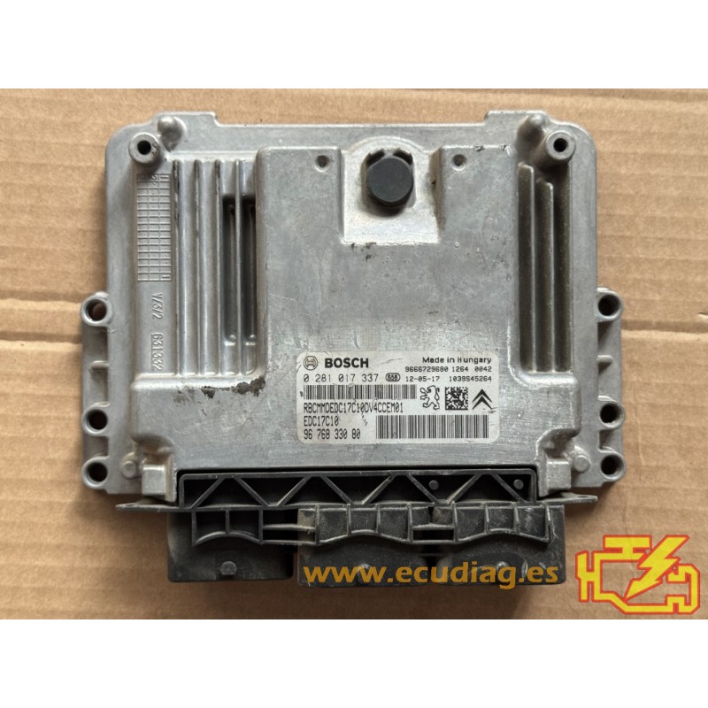 ECU BOSCH EDC17C10-5.10 0281017337 CITROEN C3 1.4 HDI 70HP 9676833080 - / SW 9678120480 - 1037516457- WITH DISABLED IMMOBILIZER ECU BOSCH EDC17C10-5.10 0281017337 CITROEN C3 1.4 HDI 70HP 9676833080 - / SW 9678120480 - 1037516457- WITH DISABLED IMMOBILIZER