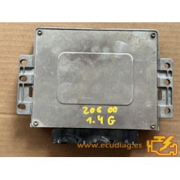 ECU SAGEM S2000-2A 21647072-1 PEUGEOT 206 I 1.4i 75CV HW 9644625680 SW 9644235680 - CON INMOVILIZADOR ANULADO (INMO / IMMO OFF)