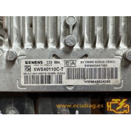 ECU MOTOR SIEMENS SID804 5WS40110C-T PSA HW 9648624280 SW 9653447480 - CON INMOVILIZADOR ANULADO (INMO / IMMO OFF) ECU MOTOR SIEMENS SID804 5WS40110C-T PSA HW 9648624280 SW 9653447480 - CON INMOVILIZADOR ANULADO (INMO / IMMO OFF)