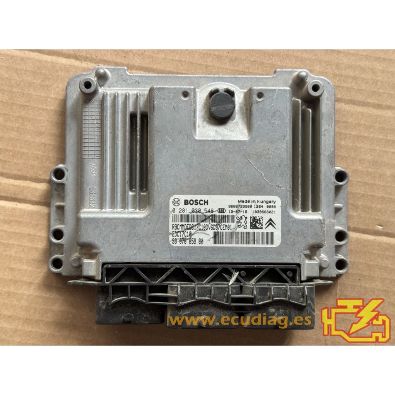 ECU BOSCH EDC17C10-5.10 0281030546 PEUGEOT 208 I 1.6 HDI 92HP 9607885980 SW 9691575380 1037535675 - WITH DISABLED IMMOBILIZER ECU BOSCH EDC17C10-5.10 0281030546 PEUGEOT 208 I 1.6 HDI 92HP 9607885980 SW 9691575380 1037535675 - WITH DISABLED IMMOBILIZER