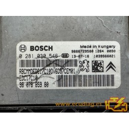ECU BOSCH EDC17C10-5.10 0281030546 PEUGEOT 208 I 1.6 HDI 92HP 9607885980 SW 9691575380 1037535675 - WITH DISABLED IMMOBILIZER