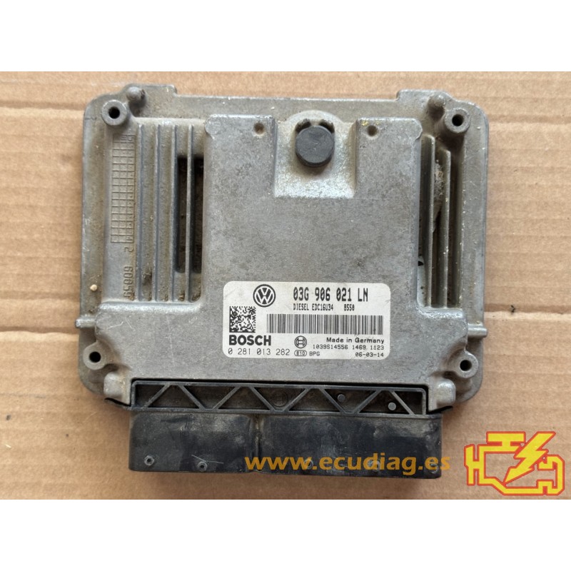 ECU BOSCH EDC16U34-3.41 0281013282 SEAT ALTEA 1.9 TDI 77KW 105HP 03G906021LN / SW 8550 - 1037379719 - WITH DISABLED IMMOBILIZER ECU BOSCH EDC16U34-3.41 0281013282 SEAT ALTEA 1.9 TDI 77KW 105HP 03G906021LN / SW 8550 - 1037379719 - WITH DISABLED IMMOBILIZER
