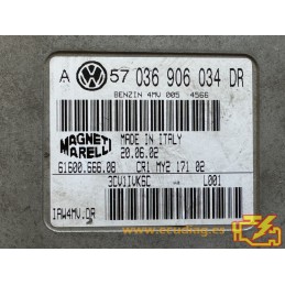 ECU MAGNETI MARELLI IAW 4MV.DR 61600.666.08 VOLKSWAGEN GOLF IV 1.6i 77KW 105CV 036906034DR / SW 5466 - CON INMOVILIZADOR ANULADO