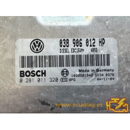 ECU BOSCH EDC15VM+2.V1 0281011320 SEAT IBIZA III (6L) 1.9 SDI 47KW 65HP ASY 038906012HP - WITH DISABLED IMMOBILIZER (IMMO OFF)