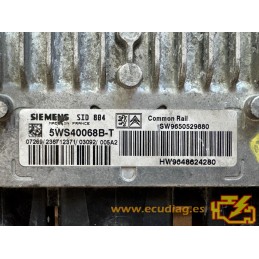 ECU SIEMENS SID804 5WS40068B-T CITROEN C3 1.4 HDI 68CV HW 9648624280 SW 9650529880 / SW 9652888580 - CON INMOVILIZADOR ANULADO