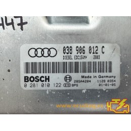 ECU BOSCH EDC15VM+2.V1 0281010122 AUDI A3 I (8L) 1.9 TDI 90HP 038906012C / SW  2803 - 1037350850 - WITH DISABLED IMMOBILIZER