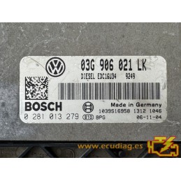 ECU BOSCH EDC16U34-3.41 0281013279 SEAT LEON 1.9 TDI 105HP 03G906021AN/ SW 03G906021LK 9249 - 1037382081 - WITH DISABLED IMMO