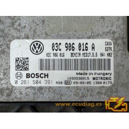 BOSCH MED17.5.5 0261S04391 VW GOLF VI (5K) 1.4 TSI 122CV 03C906016 / SW 03C906016A 5279 - 1037503603 - CON INMOVILIZADOR ANULADO