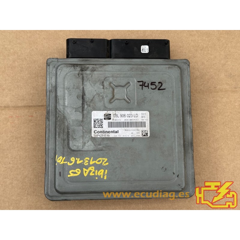 ECU CONTINENTAL SIMOS PCR2.1 5WP42918AA SEAT IBIZA 1.6 TDI 77KW 105CV CAYC MT 03L906023Q / SW 03L906023LD 9978 - CASM2P20.DAT ECU CONTINENTAL SIMOS PCR2.1 5WP42918AA SEAT IBIZA 1.6 TDI 77KW 105CV CAYC MT 03L906023Q / SW 03L906023LD 9978 - CASM2P20.DAT