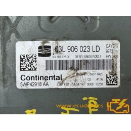 ECU CONTINENTAL SIMOS PCR2.1 5WP42918AA SEAT IBIZA 1.6 TDI 77KW 105HP CAYC MT 03L906023Q / SW 03L906023LD 9978 - CASM2P20.DAT