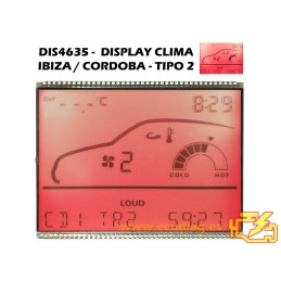 KLIMA / RADIO DISPLAY CLIMA / RADIO SEAT IBIZA / CORDOBA 6K2 - TYPE2 108x83mm 80 PINS - NEW