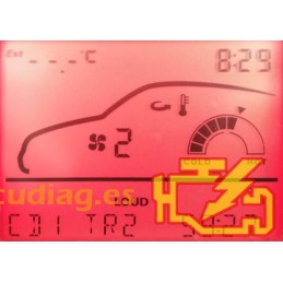 DIS4635 DISPLAY CLIMA / RADIO SEAT IBIZA / CORDOBA 6K2 - TIPO 2 108x83mm 80 PINS - NUEVO