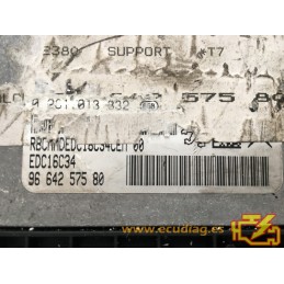 BOSCH EDC16C34-4.11 0281013332 PEUGEOT 308 1.6 HDI 110CV 9664257580 / SW 9662671980 - 1037389505 - CON INMOVILIZADOR ANULADO