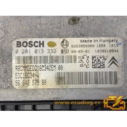 BOSCH EDC16C34-4.11 0281013332 CITROEN C4 I 1.6 HDI 110HP 9664257580 / SW 9662670680 - 1037383737 - WITH DISABLED IMMOBILIZER