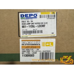 LEFT FRONT HEADLIGHT FOR FIAT DOBLO WITH ELECTRIC REGULATION
