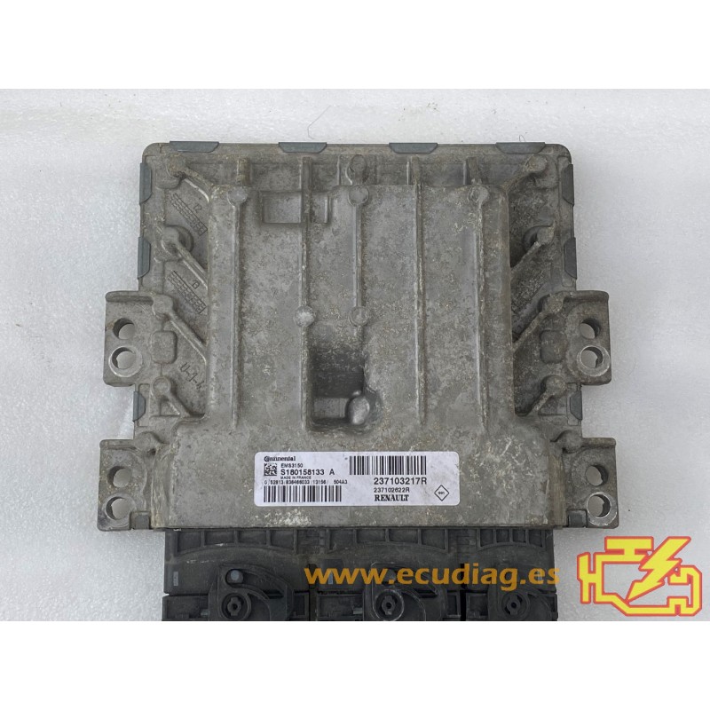ECU CONTINENTAL EMS3150 S180158133A DACIA DOKKER 1.2 TCe 84KW 114HP L4 16V H5F402 237102622R / 237103217R