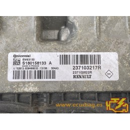 ECU CONTINENTAL EMS3150 S180158133A DACIA DOKKER 1.2 TCe 84KW 114HP L4 16V H5F402 237102622R / 237103217R
