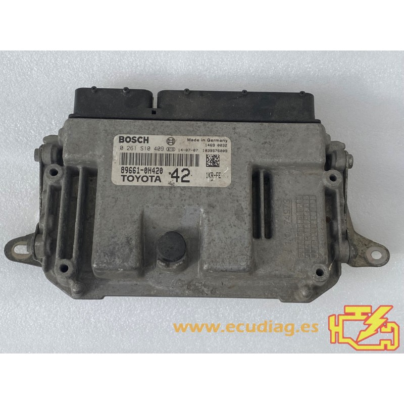 ENGINE ECU BOSCH ME17.9.52 0261S10409 TOYOTA AYGO 1.0i 1KR-FE 89661-0H420
