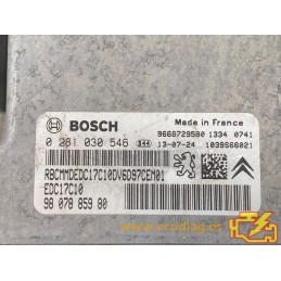 ECU BOSCH EDC17C10-5.10 0281030546 CITROEN BERLINGO 1.6 HDI 92HP 9607885980 SW 1037537108 9691594980 - WITH DISABLED IMMOBILIZER